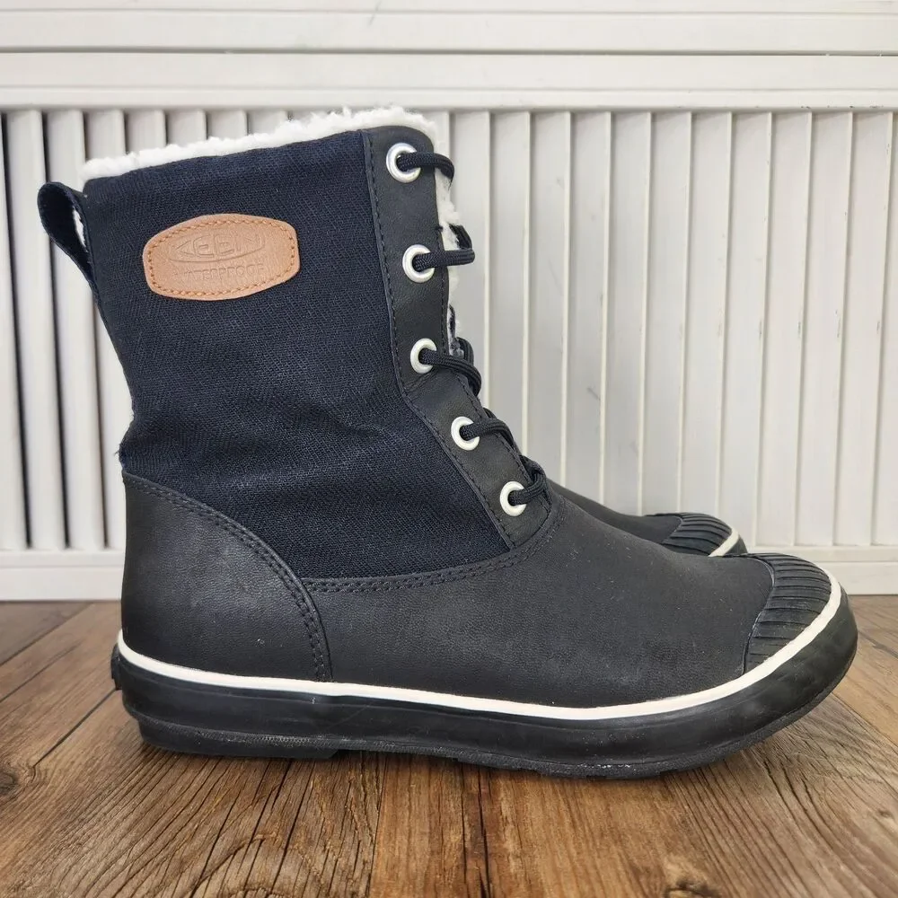 Keen Elsa Boot WP Waterproof Insulated Winter Boots Womens Size 9 Black 1013971